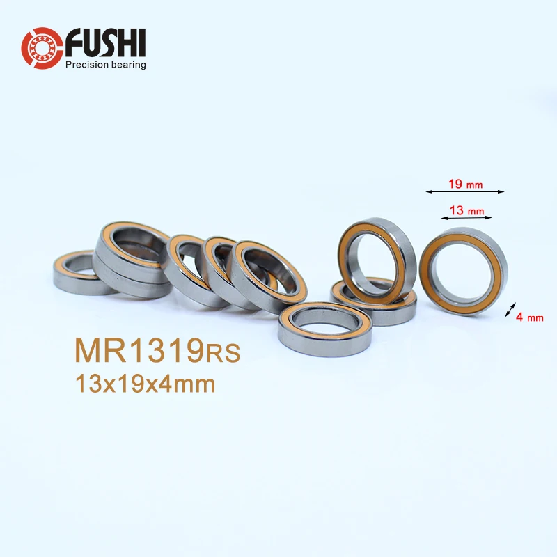 

MR1319RS Bearing ABEC-3 (10PCS) 13*19*4 mm Thin Section MR1319-2RS Ball Bearings RS MR1319 2RS With Orange Sealed L-1319DD