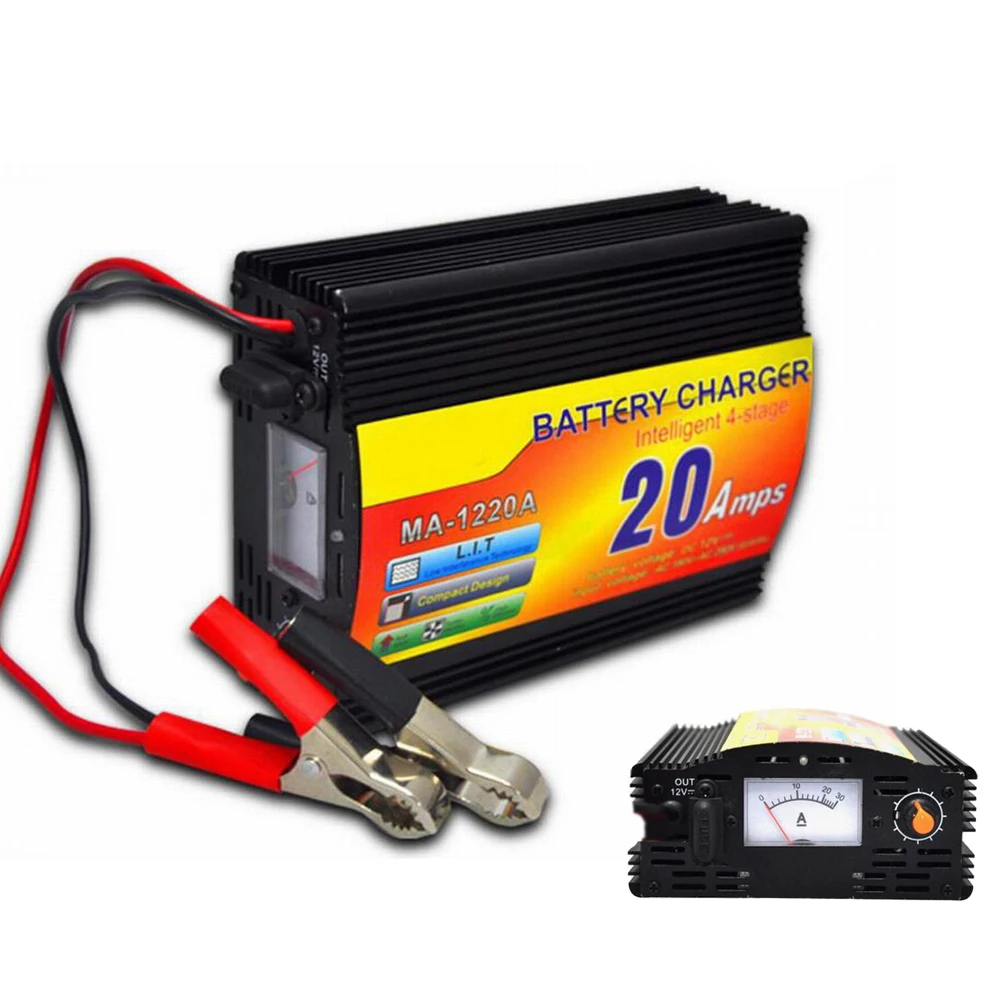  Car Battery Charger Motorcycle Charger 12V 220V Input 20Amp 3 Phase 12V intelligent Lead Acid Charger 
