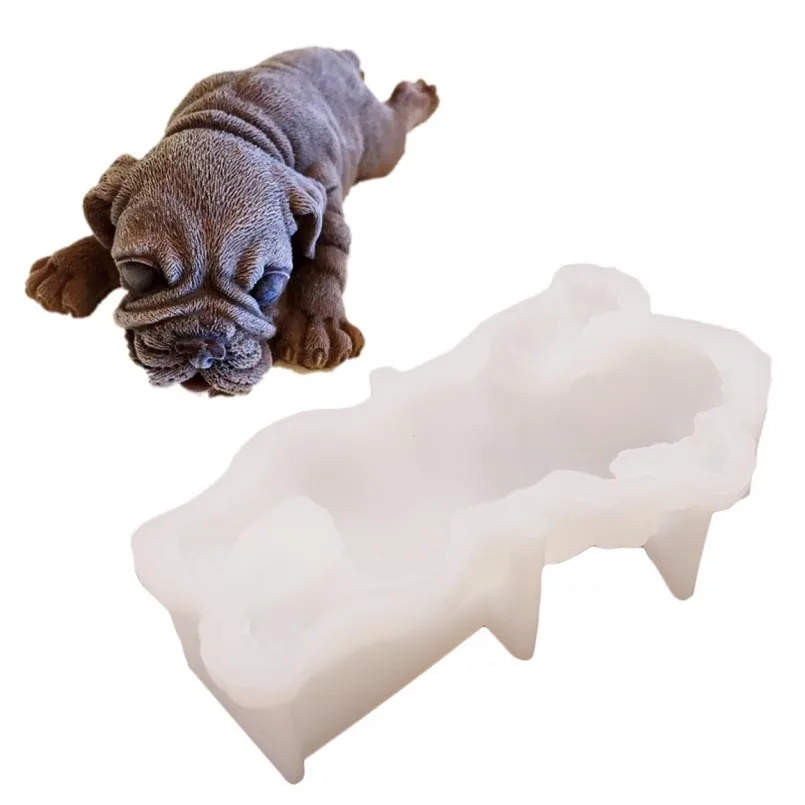 4 дюймов силиконовый песок собака форма муссовый торт формы DIY 3D грязная шоколад