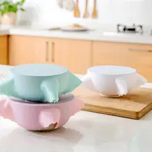 Микроволновая печь специальные силиконовые Силиконовая плёнка для хранения продуктов-крышка чаши-миска для свежей еды прозрачная печать крышка