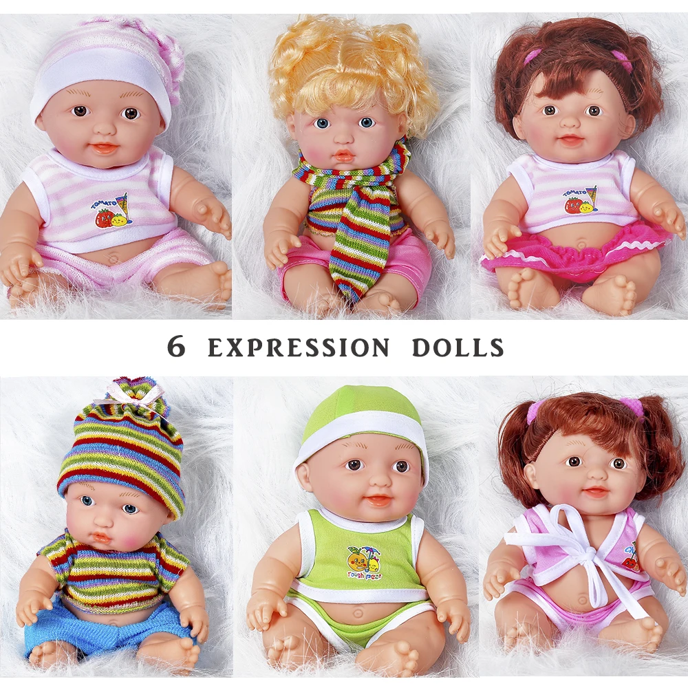 

10 inches lol Simulated reborn Baby Dolls Soft Silicone Body Dressing Cloth Doll Realistic Newborn Doll for Kids Education Toys