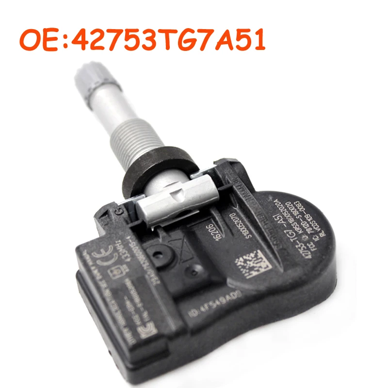 42753TG7A51 42753-TG7-A51 автомобильные аксессуары TPMS датчик давления в шинах монитор 433 МГц для- Honda Pilot