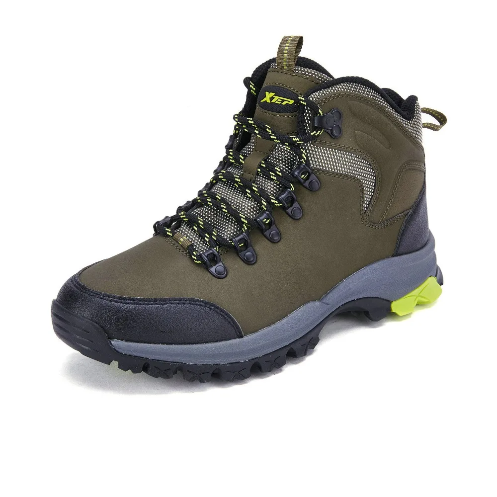  Xtep Autumn and Winter Mens Outdoor Hiking Climbing Shoes Boots Shock Absorption Mountaineering Trek Sports Sneaker 986419179626 