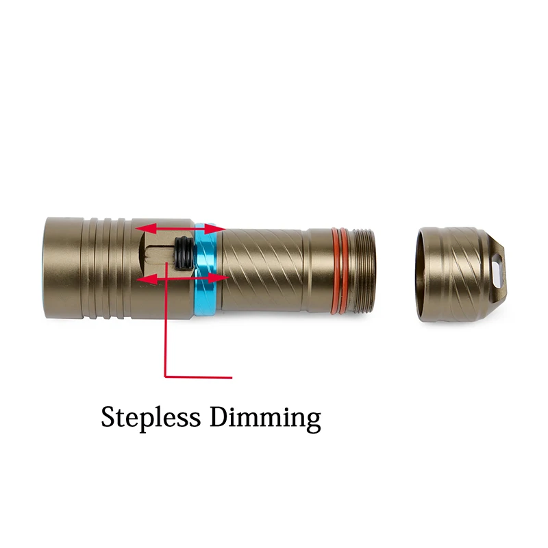15000лм светильник для дайвинга 100 м L2 Водонепроницаемый подводный светодиодный светильник-вспышка для дайвинга кемпинга фонарь со плавным затемнением
