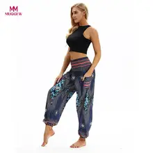 Для мужчин и женщин спортивная одежда повседневные свободные хиппи Йога Брюки мешковатые Boho Аладдин быстросохнущие тренировочные брюки шаровары