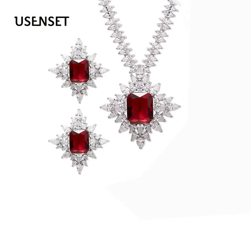 Квадратное ожерелье с кулоном CZ и цирконием, женское ювелирное изделие, аксессуары для невесты, роскошный дизайн 02L09 Квадратное ожерелье с кулоном CZ и цирконием, женское ювелирное изделие, аксессуары для невесты, роскошный дизайн 02L09