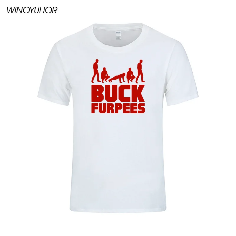 Футболка с принтом Buck Furpees Burpees для мужчин летняя новая мода хлопок футболка для фитнеса топы футболки Camisetas Masculina - Цвет: white