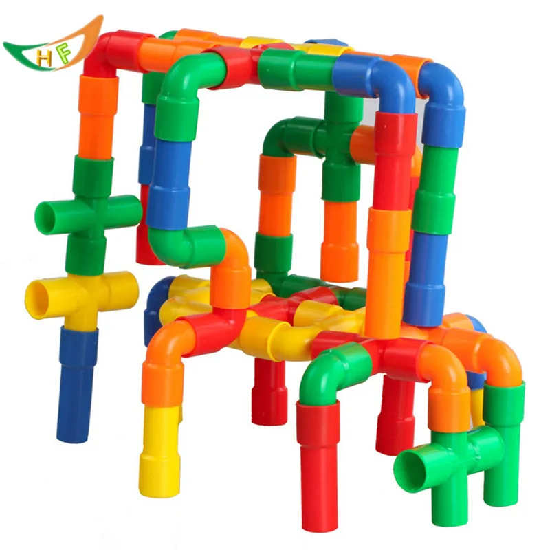 Assembling Water Pipe Plastic Building Blocks Model Kits Kindergarten Educational Toy For