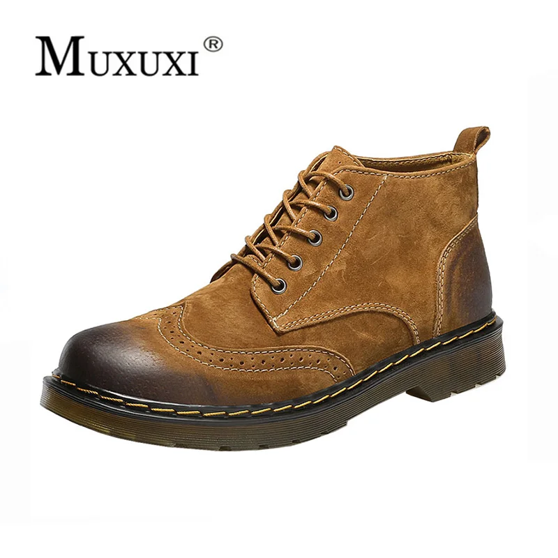 mens retro leather boots