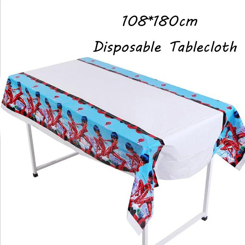 

Omilut Ladybug Party Disposable Tablecloth Ladybug Theme Cartoon Birthday Party Kid Decor Baby Shower Supplies