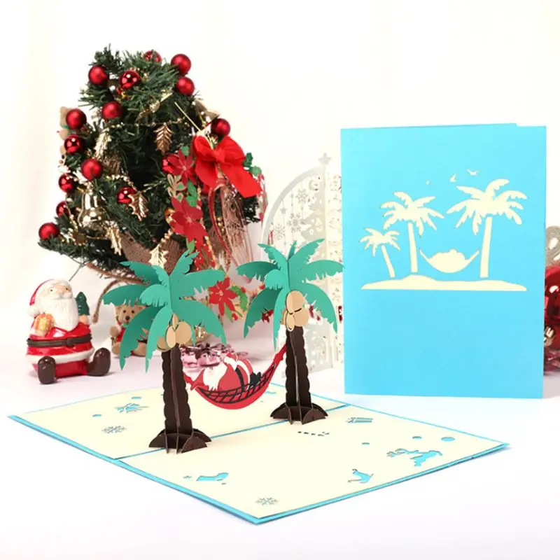  3D Pop Up Greeting Card Handmade Birthday Christmas Holiday Wedding Invitation - 32965851974