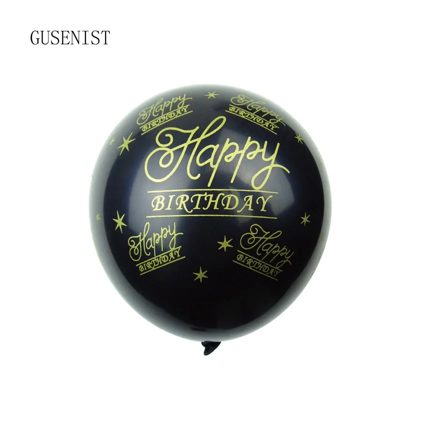 

5pcs 12inch Gold Latex Balloons Air Black 30 40 50 60 Years Happy Birthday Party Decorations Adult Foil Helium Balloon