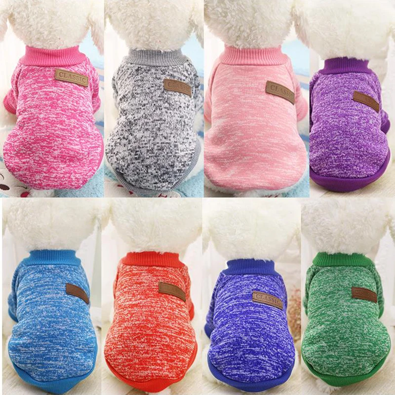 Winter Soft Clothes Classic Pet Outfit Ropa Perro Dog For Small Dogs Sweater Clothing | Дом и сад