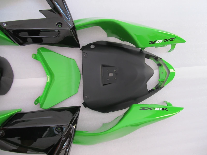 7 подарки обтекатель кузова Комплект для Kawasaki Ninja ZX10R 08 09 зелено-черные обтекатели комплект ZX10R 2008 2009 OT16