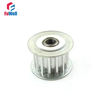 

2pcs HTD 5M-15T Timing Idler Pulley 15 Teeth 3/4/5/6/7/8/9mm Bore Idle Belt Pulley 16/21mm Belt Width Bearing Synchronous Wheel