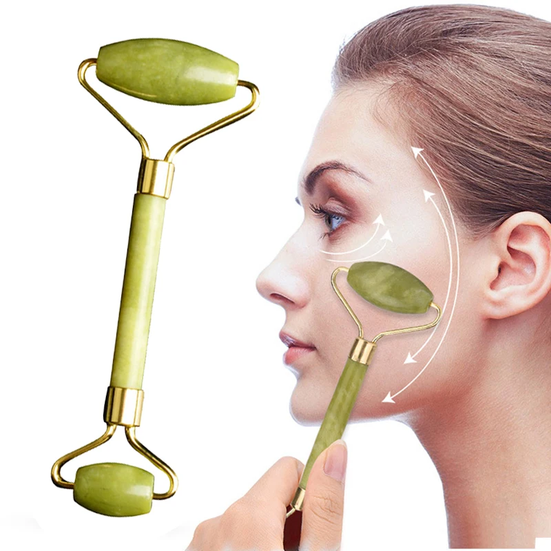 

Double Head Natural Face Massage Jade Roller Lift Slimming Body Wrinkle Chin Remover Crystal Massager Shaper Lifting Beauty Tool