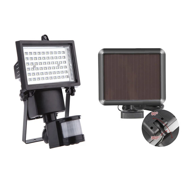 60 Led Bulb Solar Light Outdoor Powered Garden Lights Pir