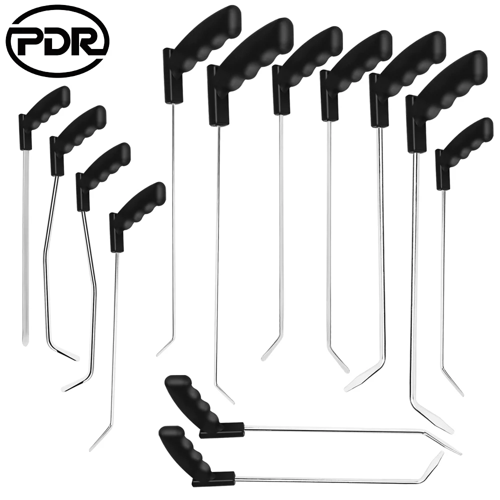 

PDR Hand Hook Crowbar Tools Push Rod Car Crowbar Paintless Dent Repair Tools for Ding Hail Attack Repair