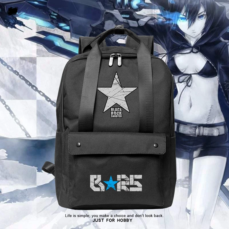 Anime black rock font b peripheral b font shoulder bag Large Capacity Oxford cloth bag student