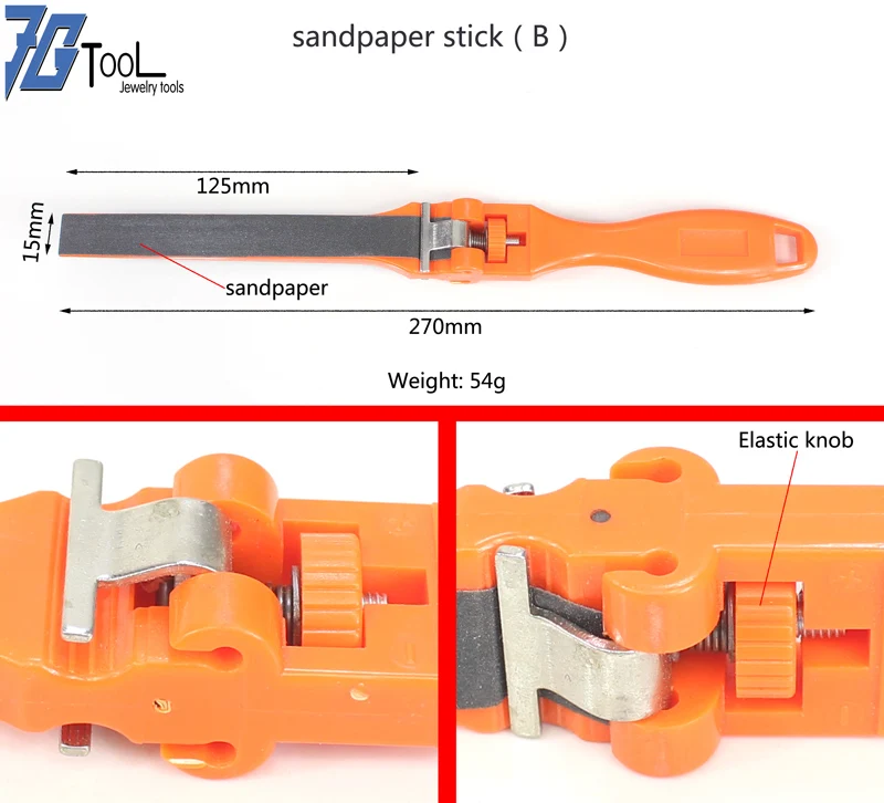 Наждачная бумага линейка пластиковые инструменты для полировки ювелирных изделий абразивная шлифовальная палка зажим Полировочный Набор