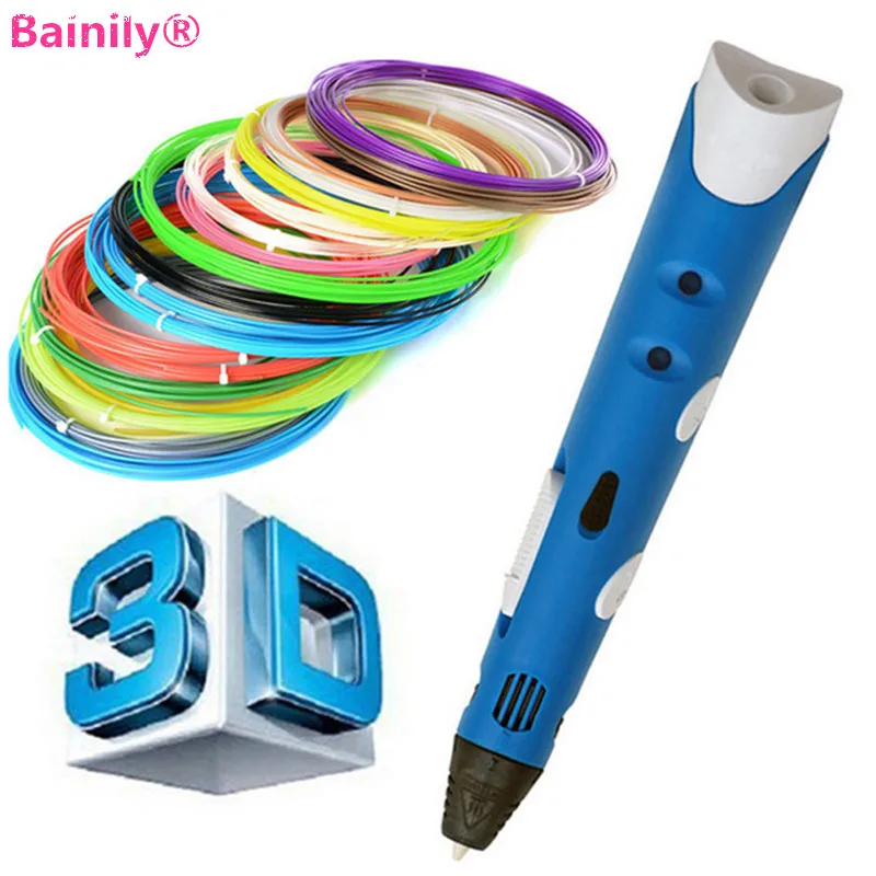 

[Bainily]New Magic 3d Printer Pen With 4 Colors Drawing 3d Pen Abs Filament 3d Printing 3d Pens For Kids Birthday Present 1026A