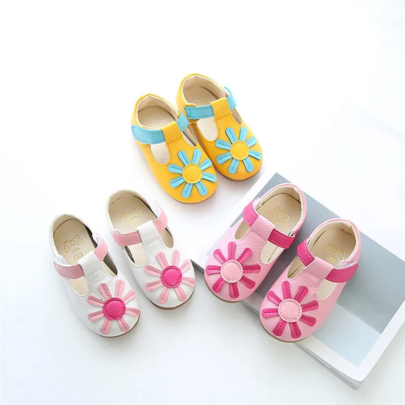 

TELOTUNY Children Kids Girls Floral Non-Slip Sneaker Leather Pricness Casual Single Shoes For Girl Shoes V1156