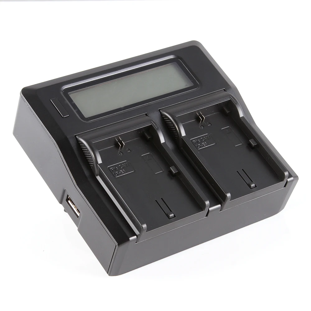 LCD Dual Battery Charger For LP-E6 LC-E6E 7D Mark II 6Da 5DS R 6D 60D 70D R5C R5 R6