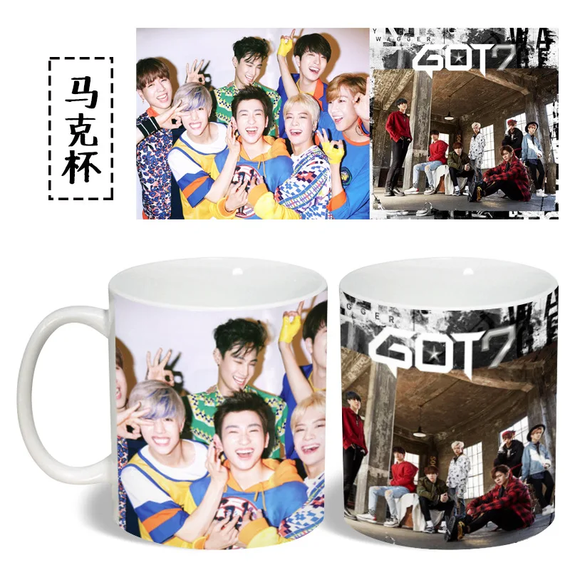 

[MYKPOP]GOT7 Coffee Mug Water Milk Ceramic Cup Creative KPOP Fans Collection SA18061509