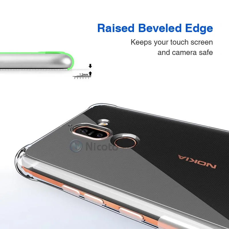 For Nokia 7 Plus 2018 Ultra Thin Clear Transparent Soft Silicone TPU Phone Case Cover For Nokia 7Plus slim Back cover Cases (2)