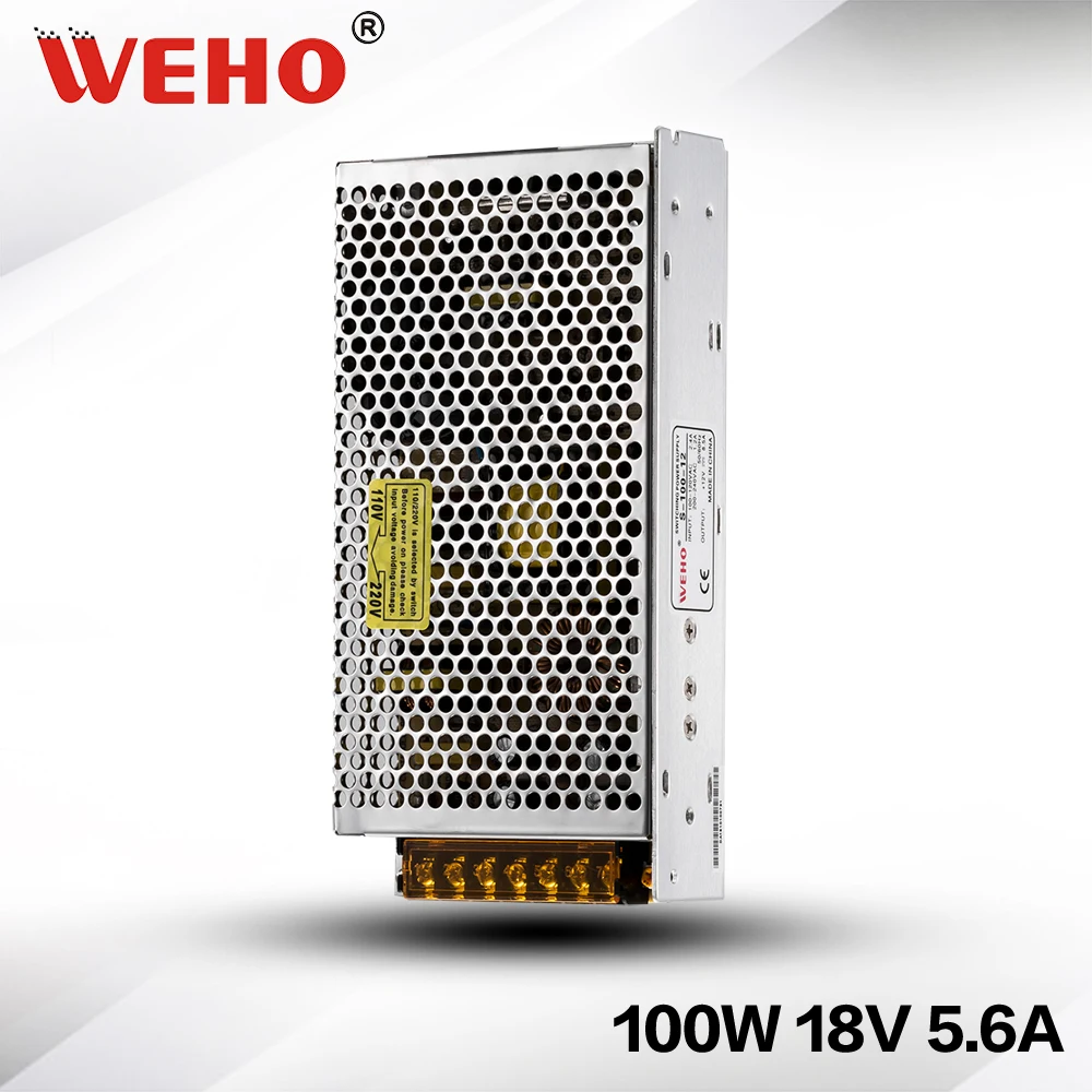 

(S-100-18) WEHO manufactuer S-100-18 ac to dc power supply 5.6a 18v 100w s-100