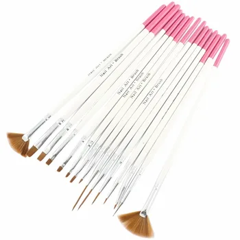 

15PCS Nail Art Design Brushes Gel Set Painting Draw Pen Polish Dropshipping Makeup brush [Retail] G0115
