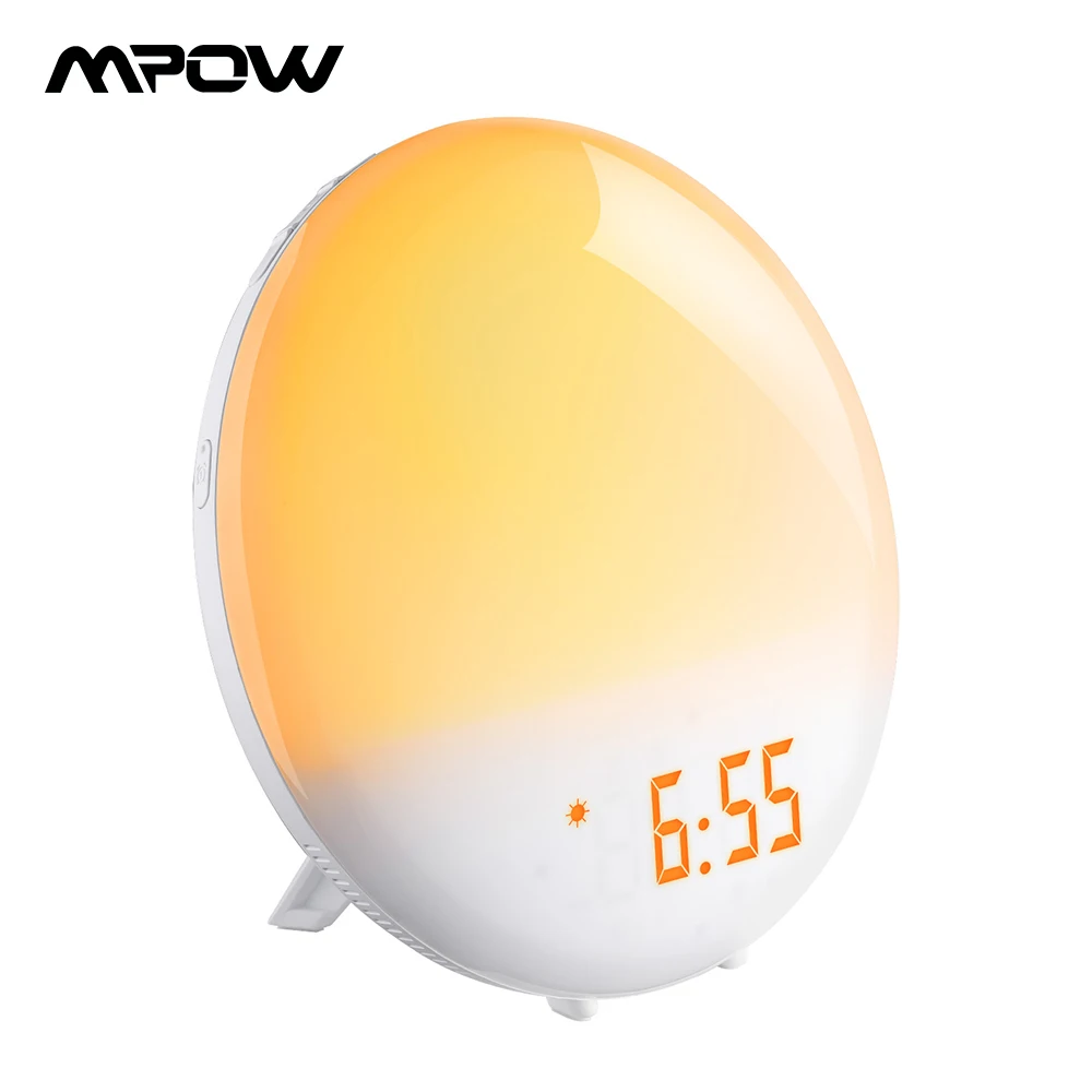 Mpow Led Wake Up Alarm Clock With Dual Alarms FM Radio Light Sunrise
