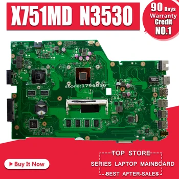 

R752MD Motherboard X751MD rev2.0 Mainboard k751M X751MJ R752M X751MJ processor N3530 with 4G memory on board GT 820M 1G Tested