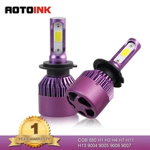 AOTOINK H1 H4 HB2 H7 светодиодный H11 Автомобильные фары 9006 HB3 9005 светодиодный лампы автомобильная Противо-Туманная фара H3 880 881 H27 9012 6500 к EJ