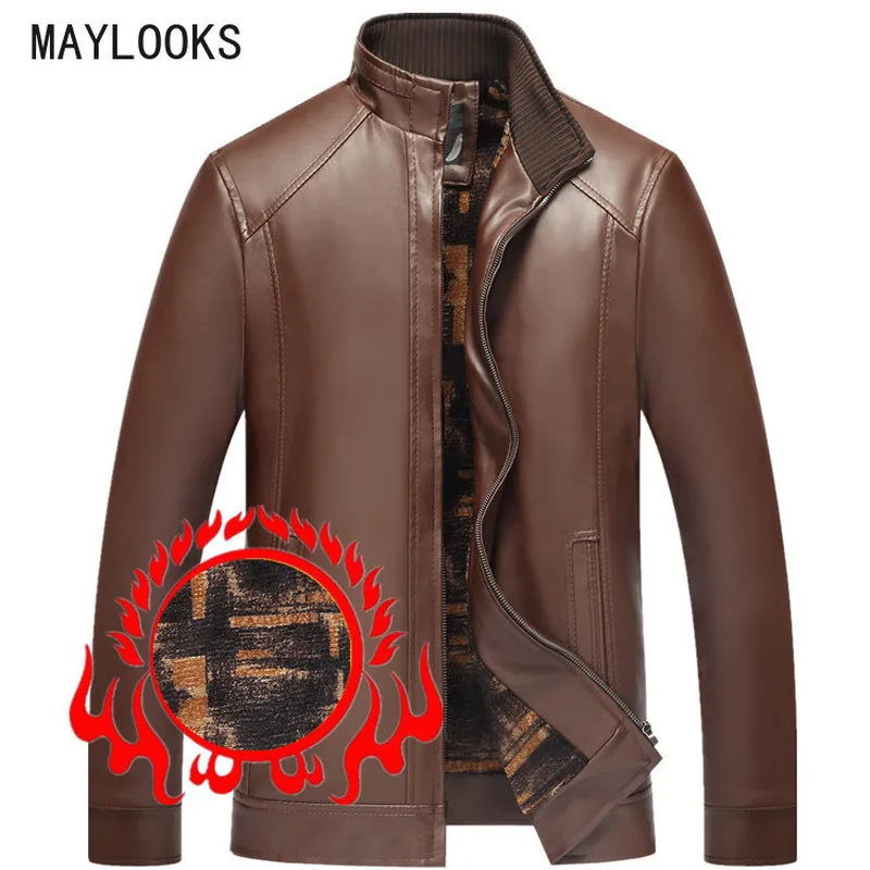 Кожаные куртки мужские jaqueta de couro masculina кожаная куртка бомбер Inverno Couro Мужские