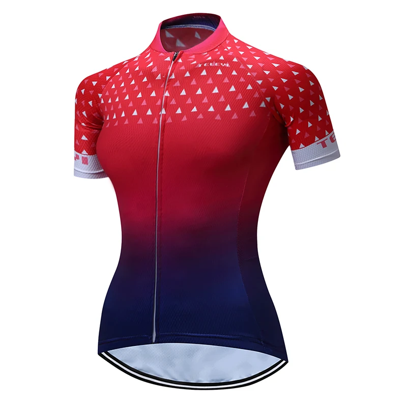 

TELEYI  Quick Dry Breathable Cycling Jersey Short Sleeve Summer Spring Women Shirt Bicycle Wear Racing Tops Cycling Clothings