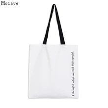 Naivety новая сумочка из хлопчатобумажной ткани женская сумка через плечо с буквенным узором сумка для покупок Bolso De Compras 11S61006 Прямая