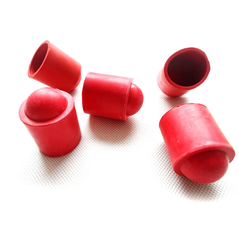 xmlivet 10pcs very cheap red Slip on Rubber Snooker Cue Butt Bumpers