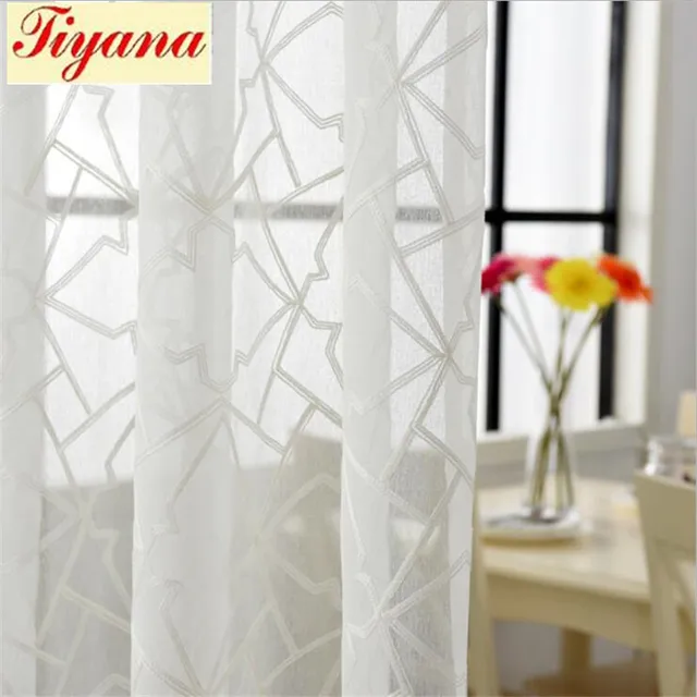 Best Price High Quality Linen Embroidered Curtain Bedroom Window Tulle Gauze Grey Voile Curtain For Living Room Curtain Geometric Su354 *30 Best Price High Quality Linen Embroidered Curtain Bedroom Window Tulle Gauze Grey Voile Curtain For Living Room Curtain Geometric Su354 *30