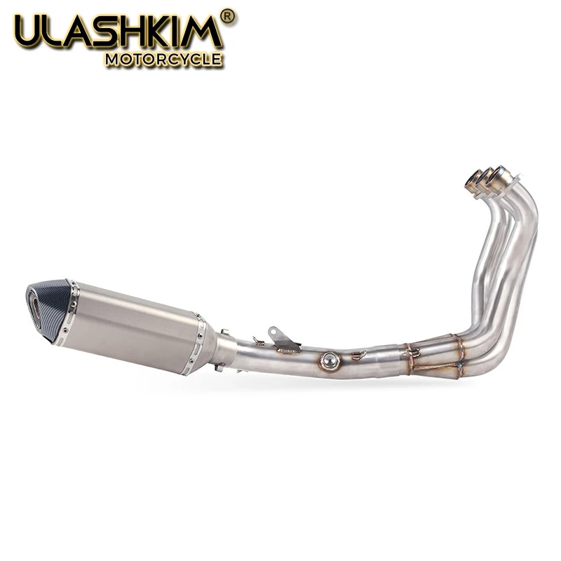 

Motorcycle Full System Carbon Fiber Escape Middle Pipe Exhaust Slip On For yamaha FZ09 MT09 MT-09 FZ-09 2014-2018 Not for Tracer
