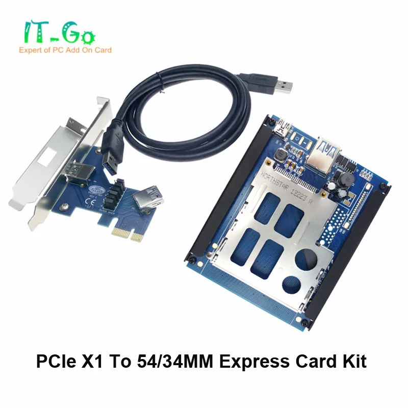 PCIe для экспресс-карты 54 мм 34 мм адаптер Expresscard 34 54 PCI Express Конвертор карта