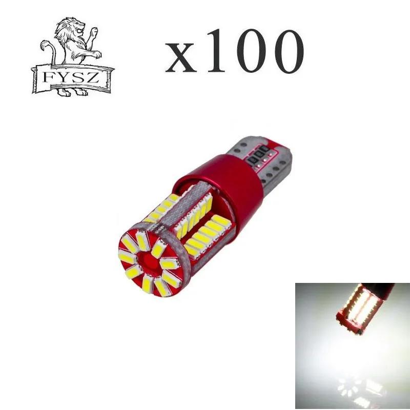 

100Pcs T10 Led 12V 57 SMD 3014 15W 6000K Car From Canbus Led Light-Emitting Diodes Independent Bulb No Errors Univ era Auto Lamp