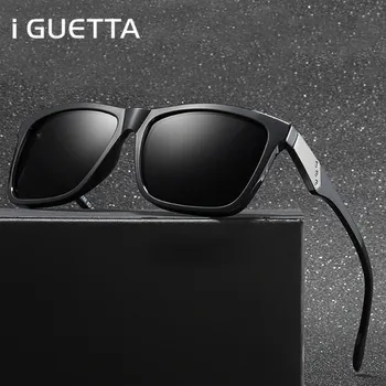 

iGUETTA Square Sunglasses Men Sunglasses Polarized Man Brand Business Casual Metal Frame Luxury Men Glasses Driving IYJC382
