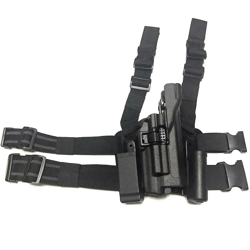 

Tactical Glock 17 Leg Holster Airsoft Gun Pistol Army Military Hunting Thigh Holster With Flashlight For Glock 17 19 22 23 31 32