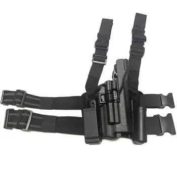 

Tactical Glock 17 Leg Holster Airsoft Gun Pistol Army Military Hunting Thigh Holster With Flashlight For Glock 17 19 22 23 31 32