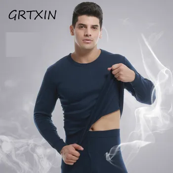 

2019 Winter Men Long Johns Thicken Men's Thermal Underwear Sets Plus Velvet Warm Long John O-Neck Thermal Undershirts Trousers