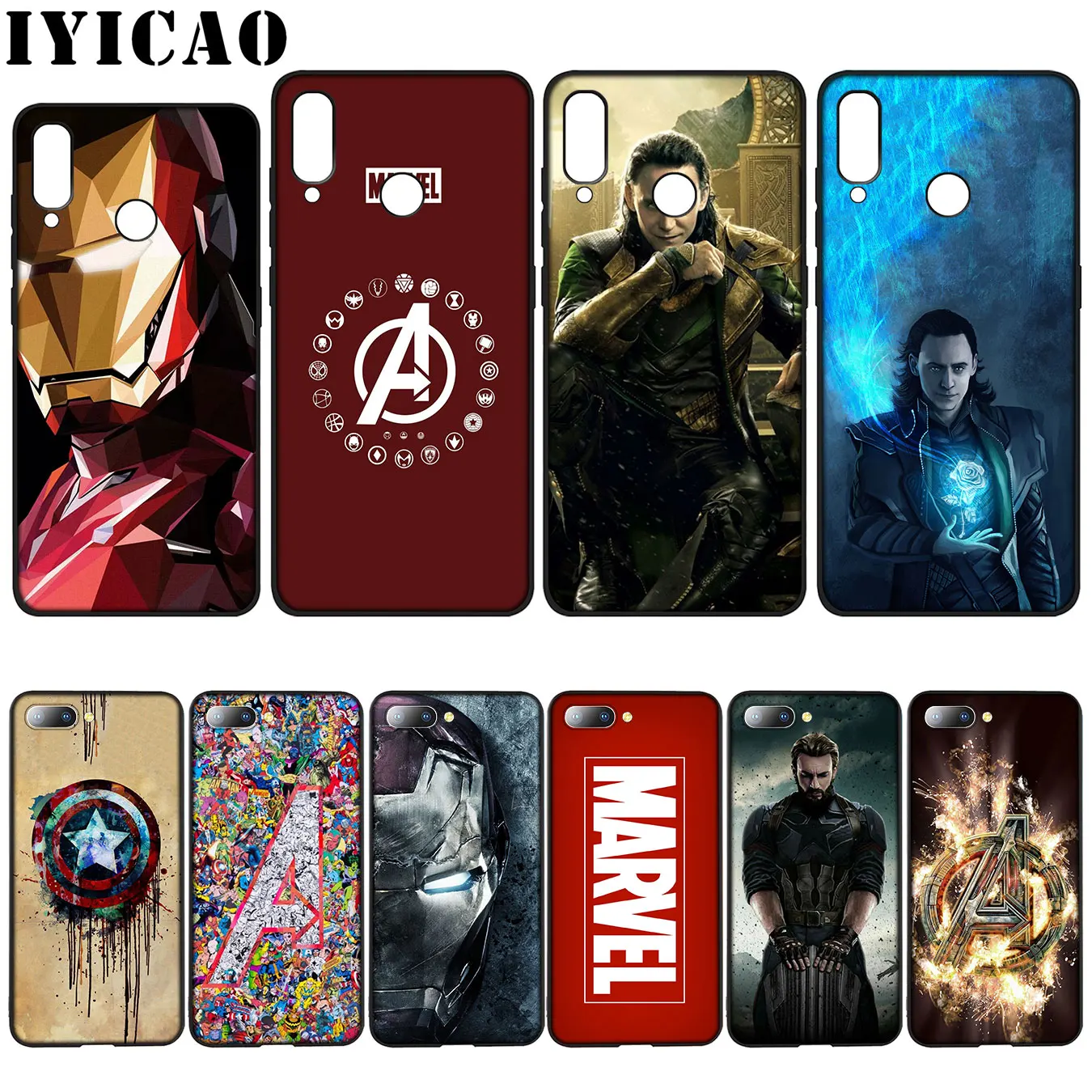 IYICAO Deadpool Iron Man Marvel Avengers Silicone Soft Case for Huawei Y7 Y6 Prime Y9 2018 Honor 8C 8X 8 9 10 Lite 7C 7X 7A Pro |