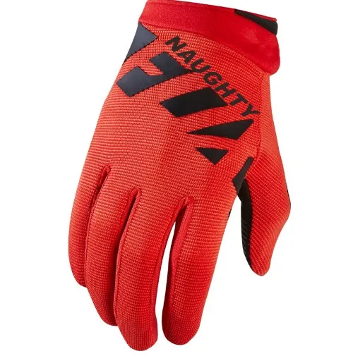 Naughty Fox DH флуоресцентный зеленый Raner MX перчатки для мотокросса по бездорожью, для езды на велосипеде, для гонок, DH MTB перчатки - Цвет: Красный
