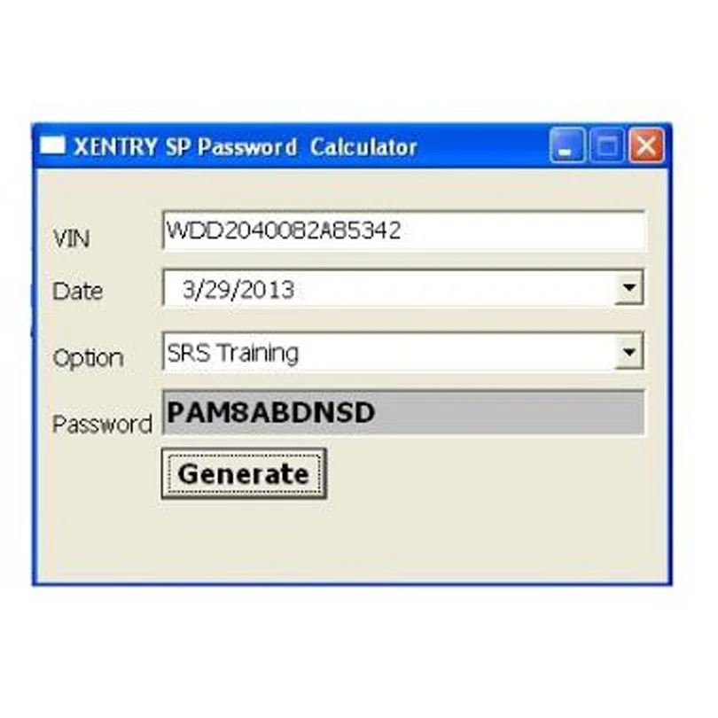 Для Xentry специальный функция пароля Keygen/генератор SP калькулятор|password generator|keygen