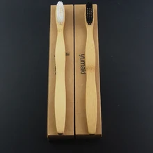 DR. PERFECT 500 штук белая и Черная мягкая головка бамбуковая зубная щетка мягкая щетина бамбуковая деревянная ручка Экологичная зубная щётка